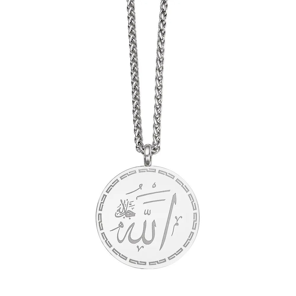 Wholesale Geometric Round Pendant Stainless Steel Necklace